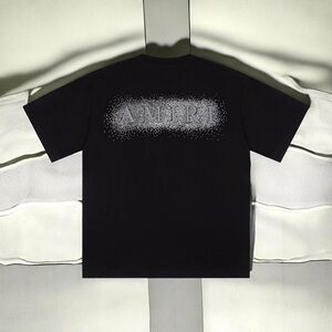 AMIRI Black T-Shirt with White Speckled Logo